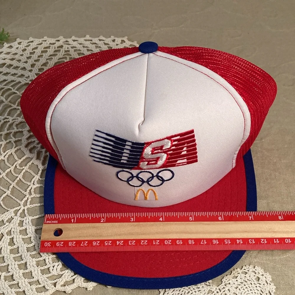 Vintage USA 1984 Olympics Trucker Hats McDonald’s Taiwan ROC NOS - Picture 13 of 14